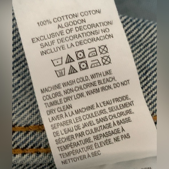 Lucky Brand Tomboy Trucker Denim Jacket Boho Mud Cloth Evil Eye M - Picture 15 of 16